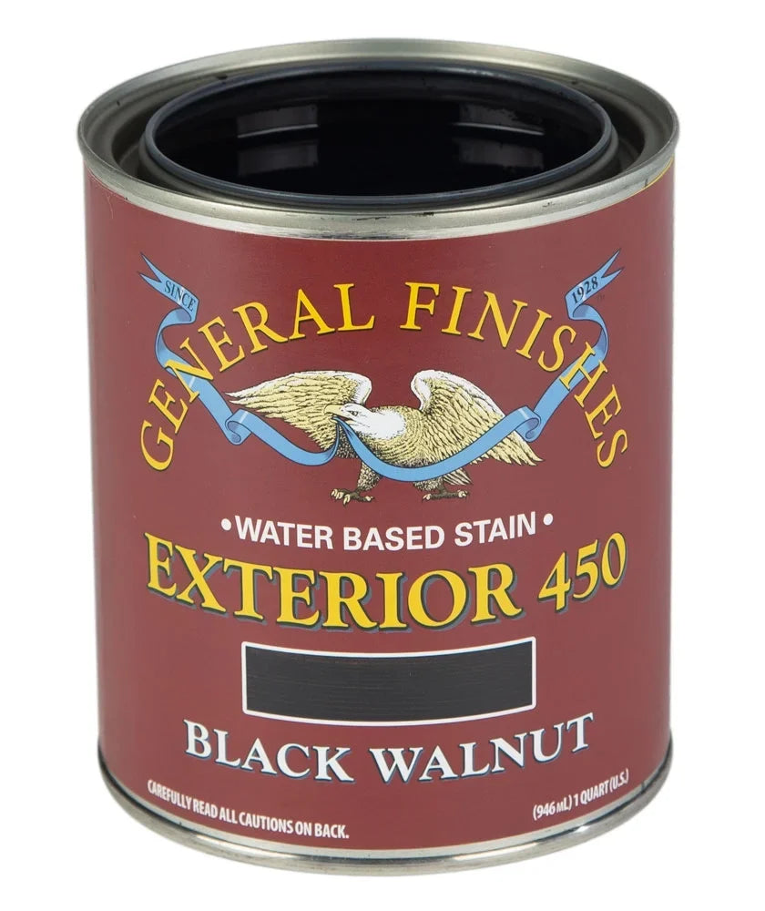 General Finishes, EXTERIOR 450 STAINS, Black Walnut, Quart