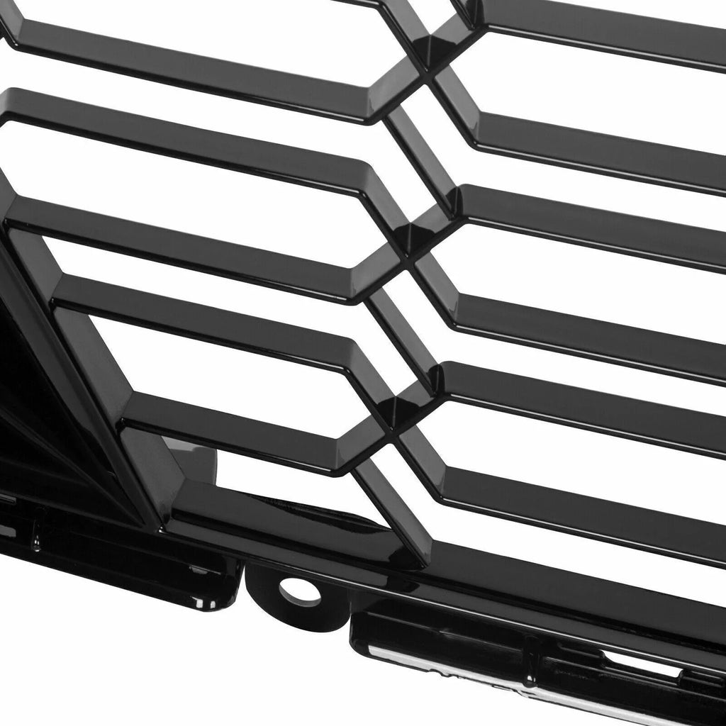 Kojem Front Lower Grille for 2014-2019 Chevrolet Corvette C7 All Models Z06 Style Bumper Protection Painted Glossy Black Plastic (W/O Front Camera Bracket)