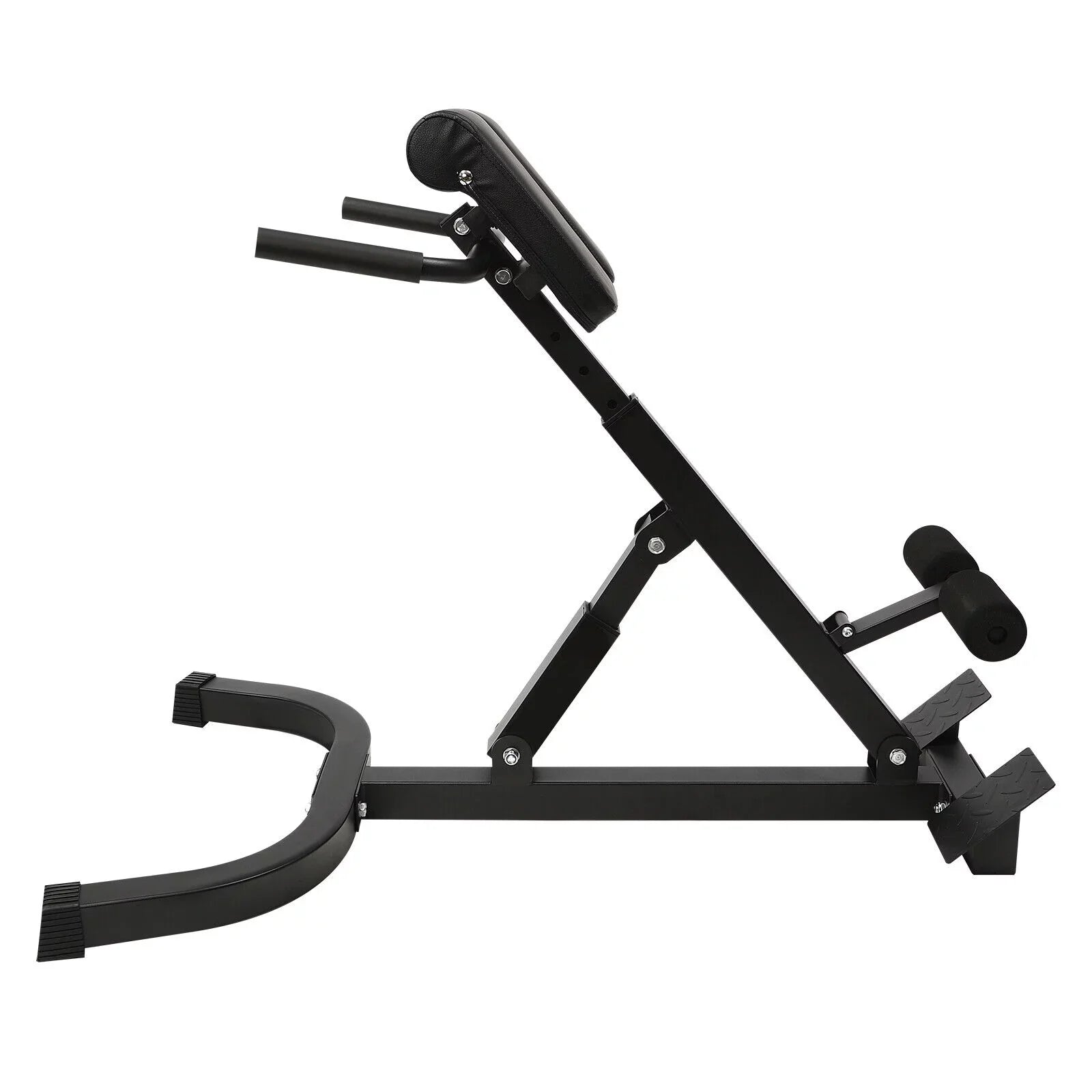 5 Position Tilt Angle Roman Chair Back Extension Machine, Hyperextension Bench W/ Angle Height Adjust 150kg/330lbs