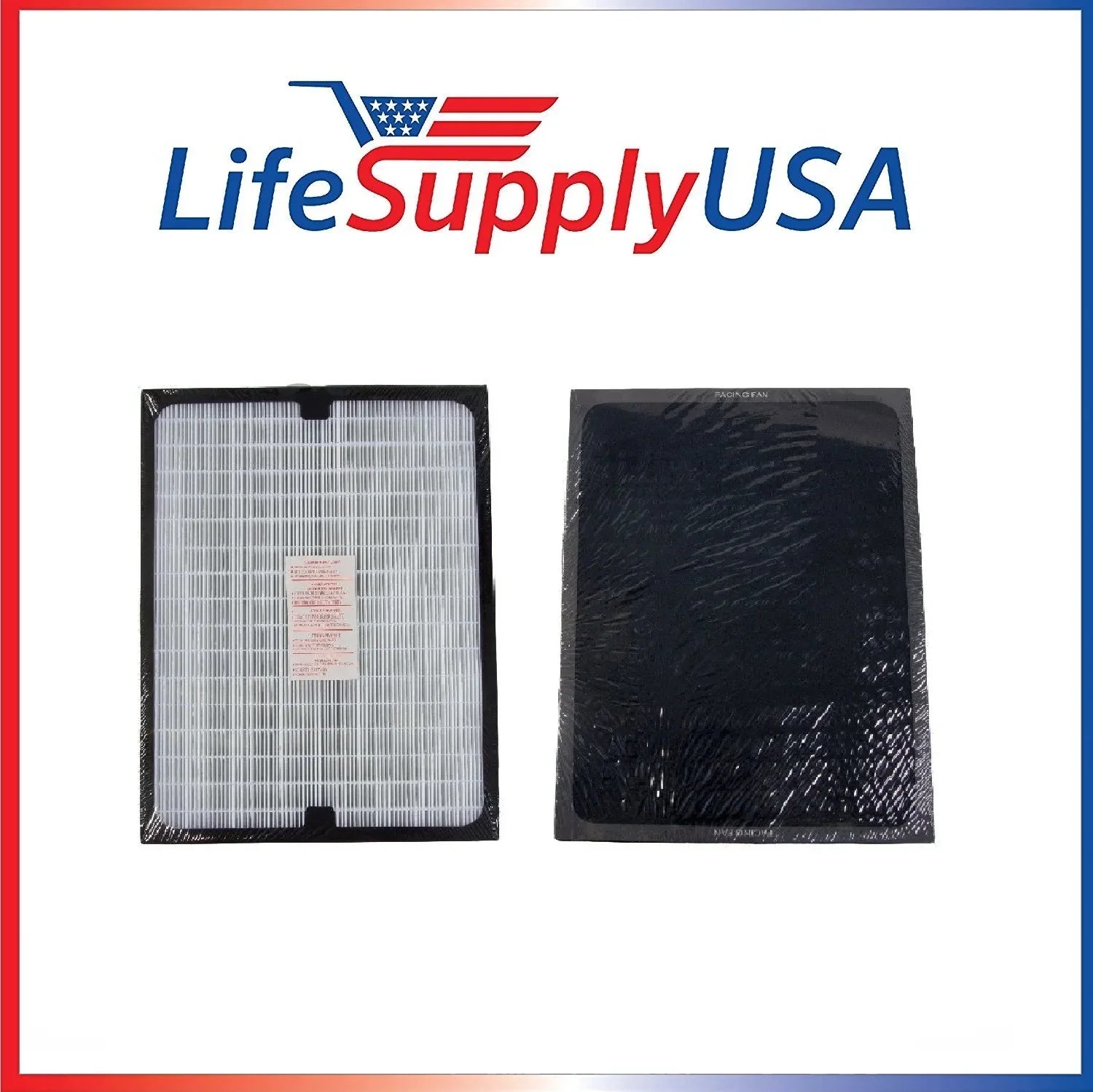 LifeSupplyUSA (4-Pack) HEPA filter Replacement Matching with all Blueair 200 Series SmokeStop Smoke Stop 201, 203, 215B, 250E, 270E, and 303 air purifiers