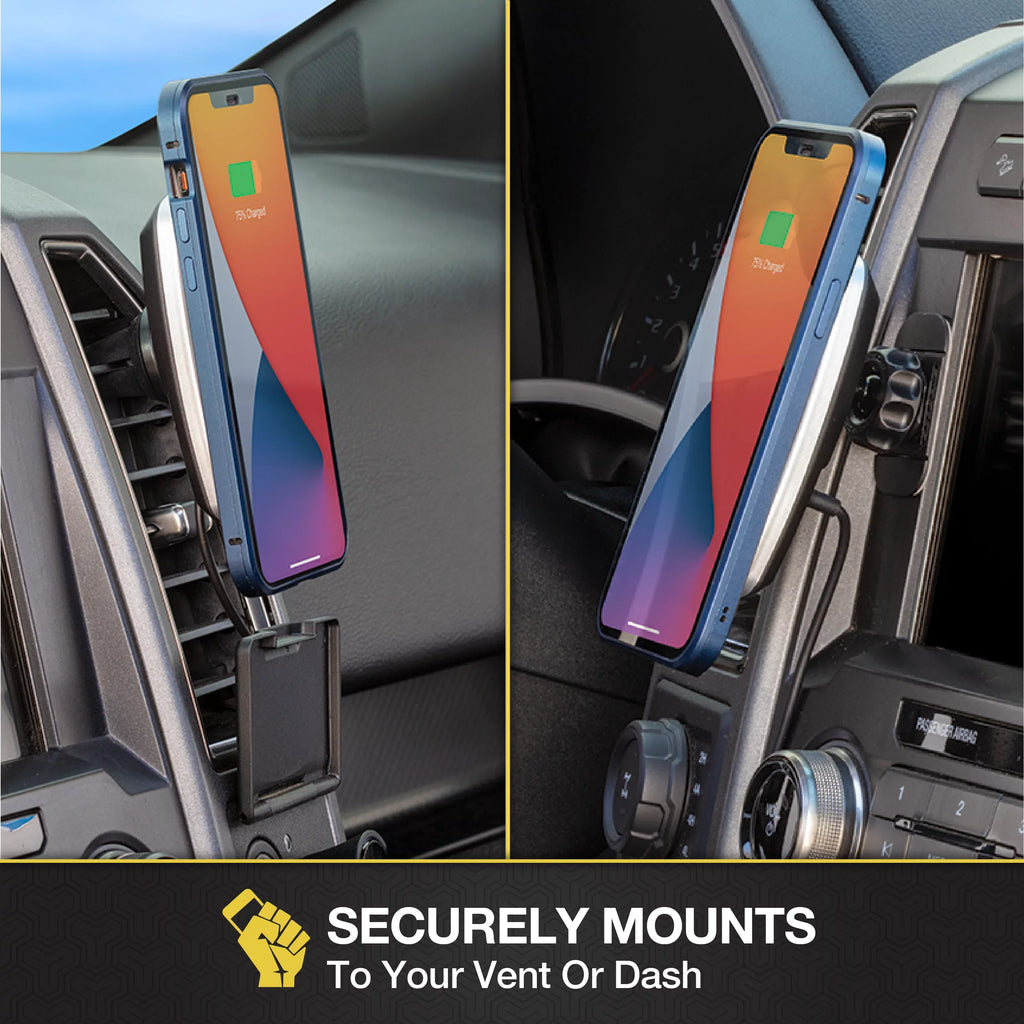 Scosche MPQ5DV-SP1 Dash/Vent Magnetic Wireless Charging Mount Fitting W/ MagSafe iPhone, Galaxy