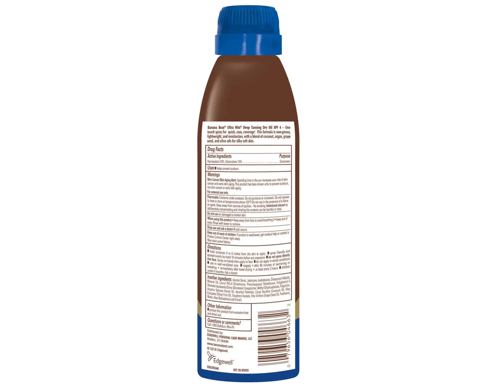 Banana Watercraft UltraMist Deep Tanning Dry Oil - SPF 4 - 6oz (Pack of 3)