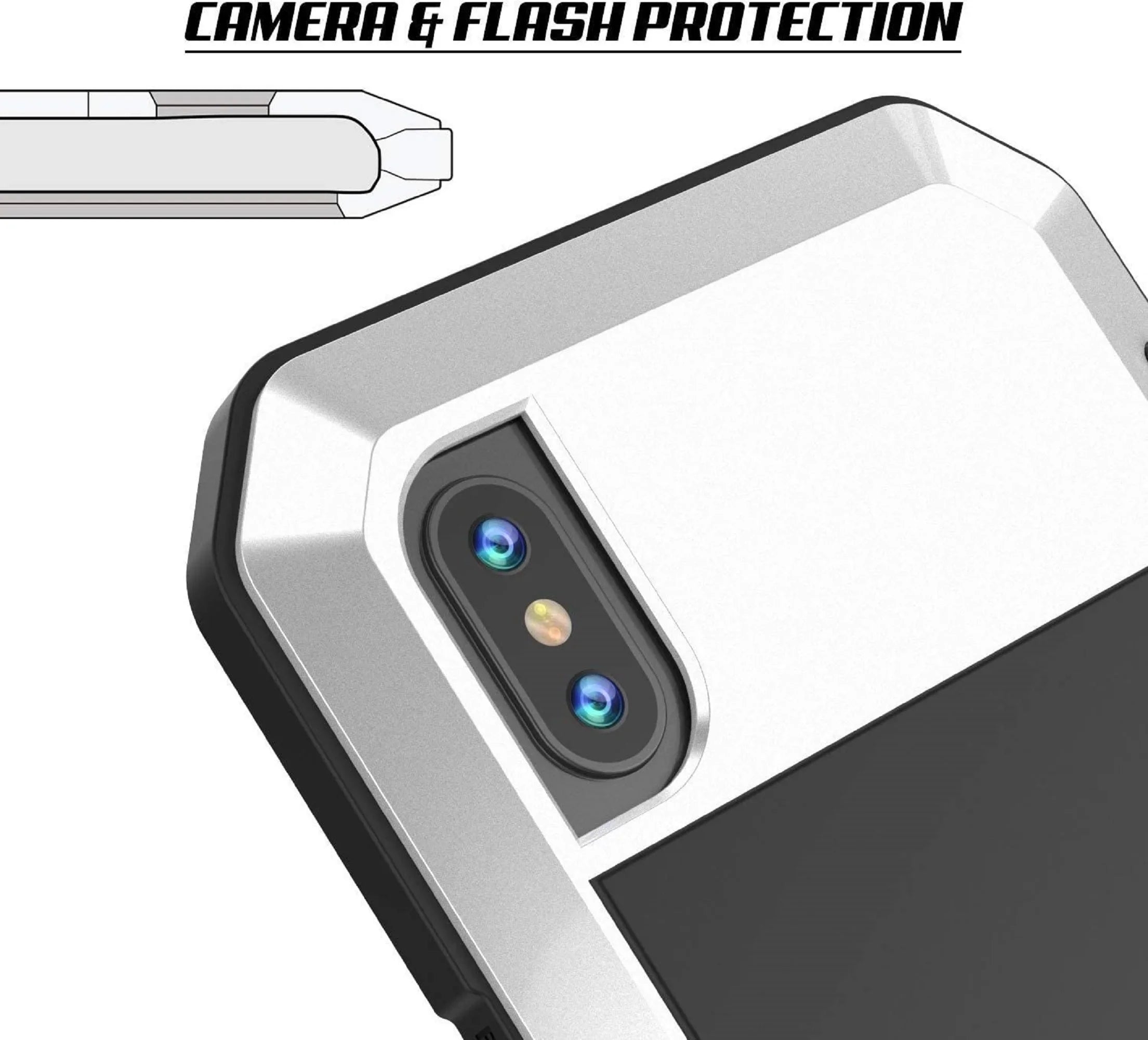 Gorilla Glass Aluminum Metal iPhone 5s Case (Silver) Heavy Duty Military Grade Shockproof and Scratch Impervious Protection, Rugged Outdoor Travel