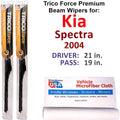 Performance Beam Wipers (Set of 2) Suitable with 2004 Kia Spectra