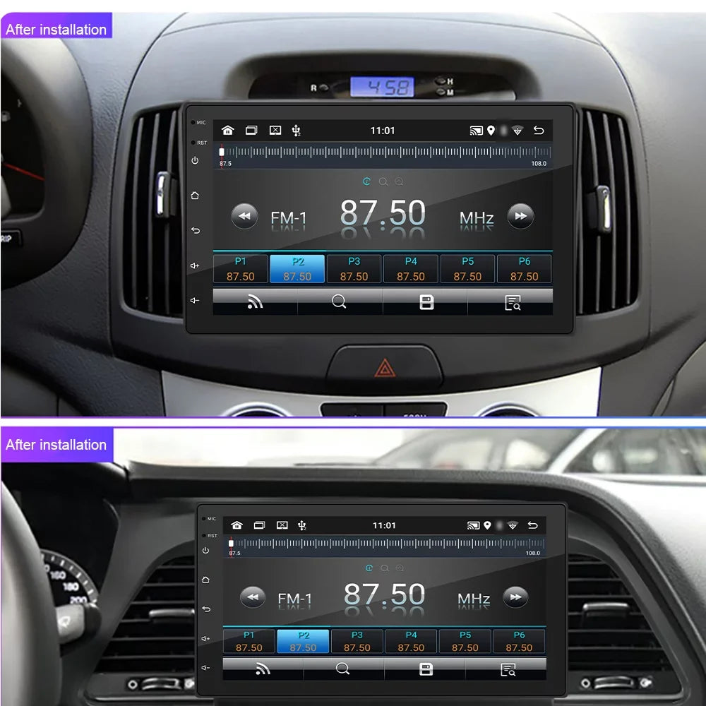 Docooler Android 11 Car Stereo Double Din GPS Navigation Radio with 7 Inch Touchscreen Support WIFI/AUX/U-Disk/Phone Link/Hands-Free Calling/Reverse Picture/Steering Wheel Control with Backup Camera
