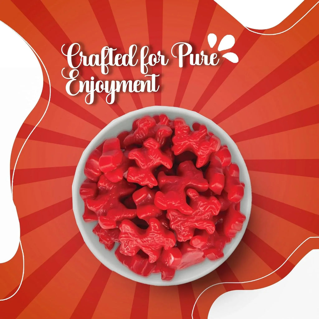 Licorice Candy - 8 Ounce Red Licorice Scottie Dogs - Strawberry Red Licorice - Australian Candy - Liquorice Candy - Bulk Licorice