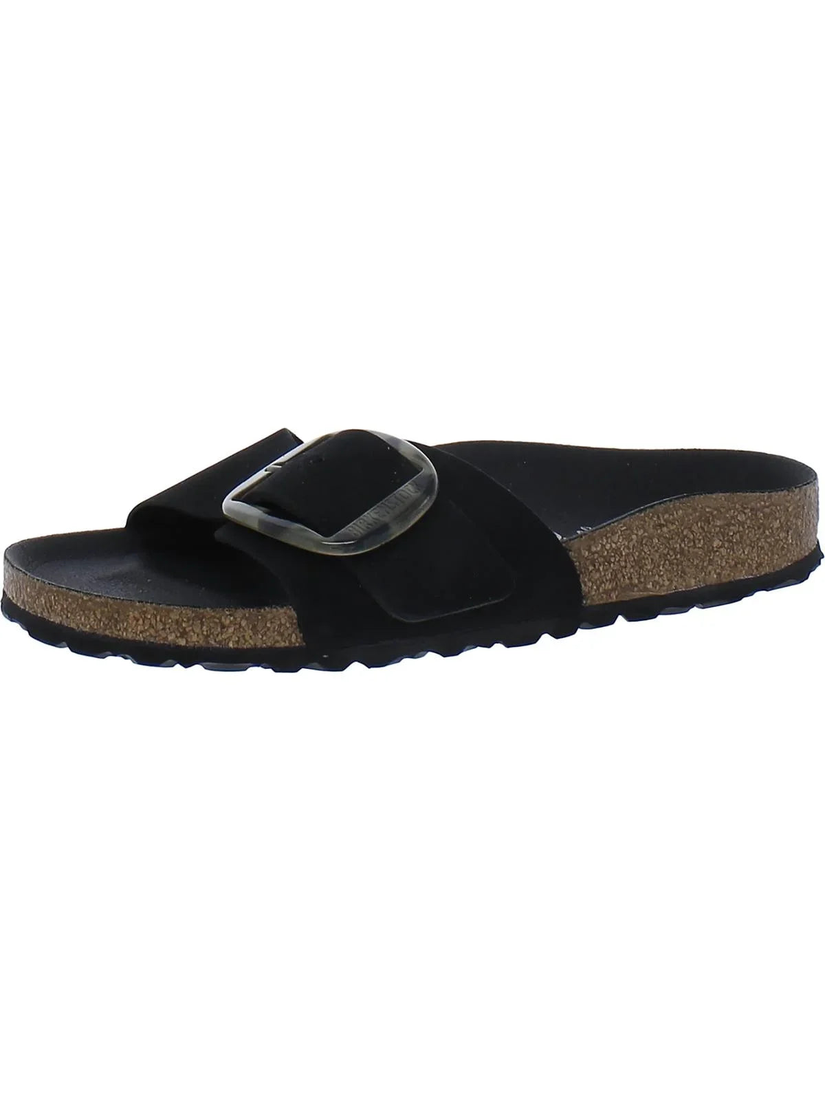 Birkenstock Womens Madrid Big Latch Nubuck Footbed Slide Sandals