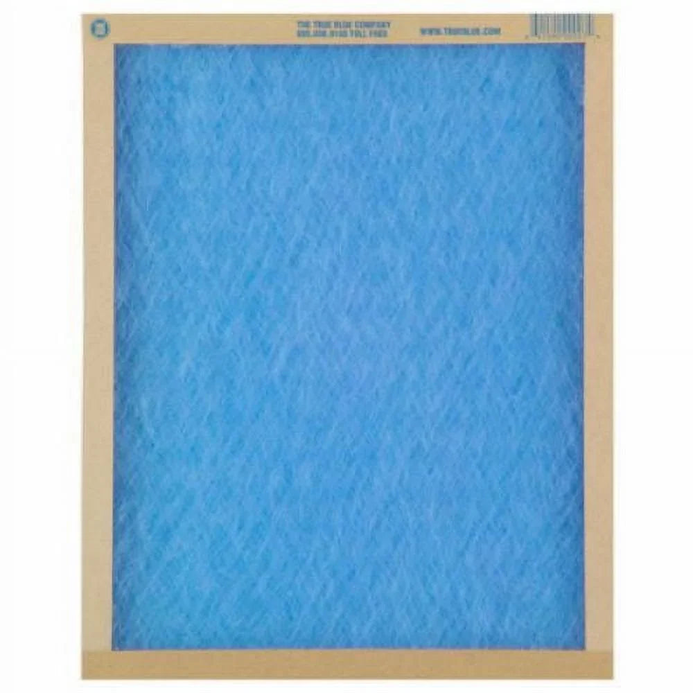 True Blue 120241 20" x 24" x 1" Flat Panel Spun Fiberglass Disposable Furnace Air Filter MERV 2 - Quantity of 12