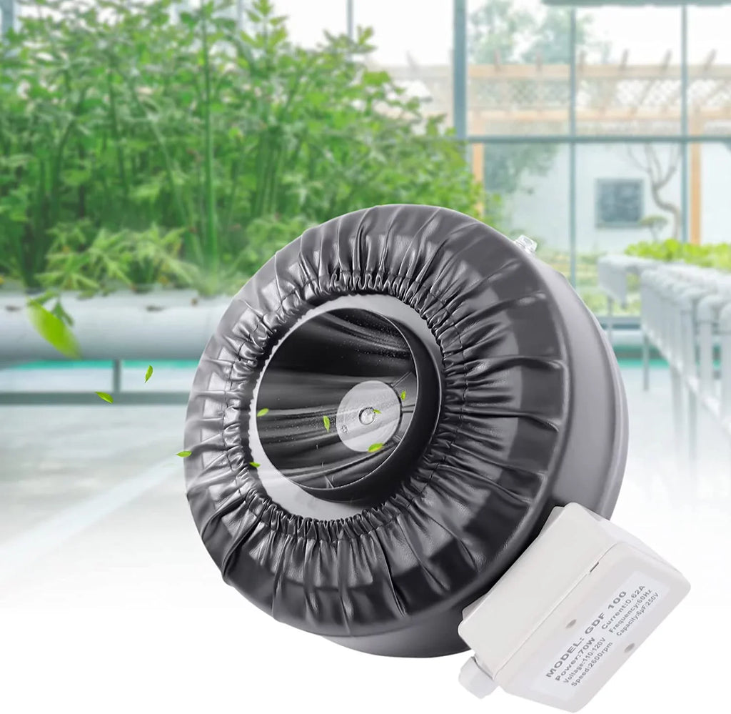 FETCOI Grow Tent Fan 8 Inch Inline Fan Industrial Grade Duct Exhaust Fan Combinable with HEPA Filter & Carbon Filter Powerful Booster Fanwith Speed Controller
