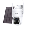NETVUE Solar Security Cameras Wireless Outdoor 3MP Camera 2.4G WiFi 360° View PTZ. Strobe Light/Spotlight Home Security System with Motion Detection and Siren