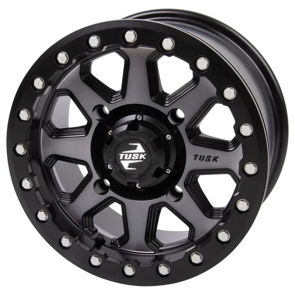 4/137 Tusk Uinta Beadlock Wheel 15x7 6.0 + 1.0 Gunmetal/Black For Can-Am Defender HD10 Pro DPS 2020-2022