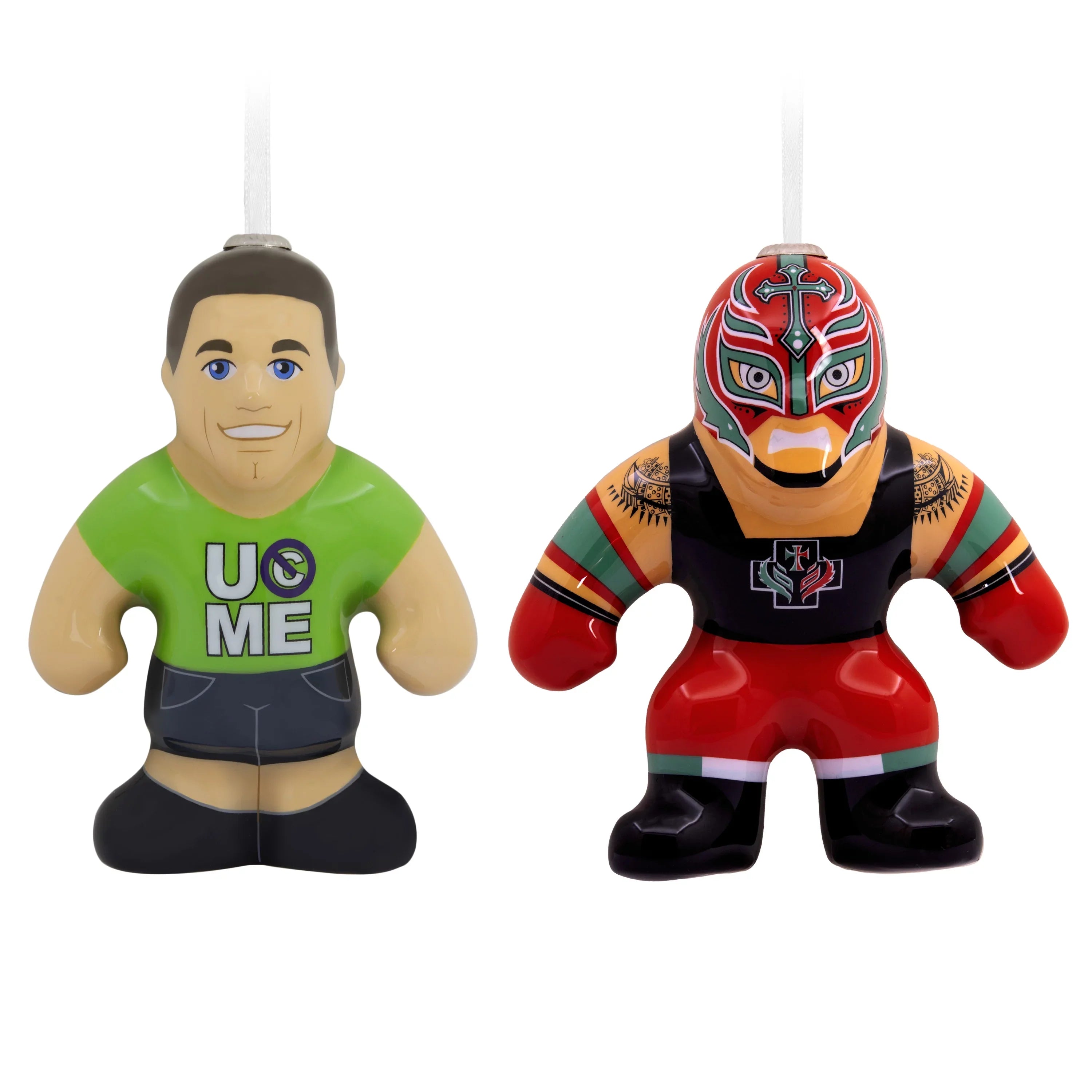Hallmark Ornaments (WWE John Cena and Rey Mysterio Decoupage), Set of 2