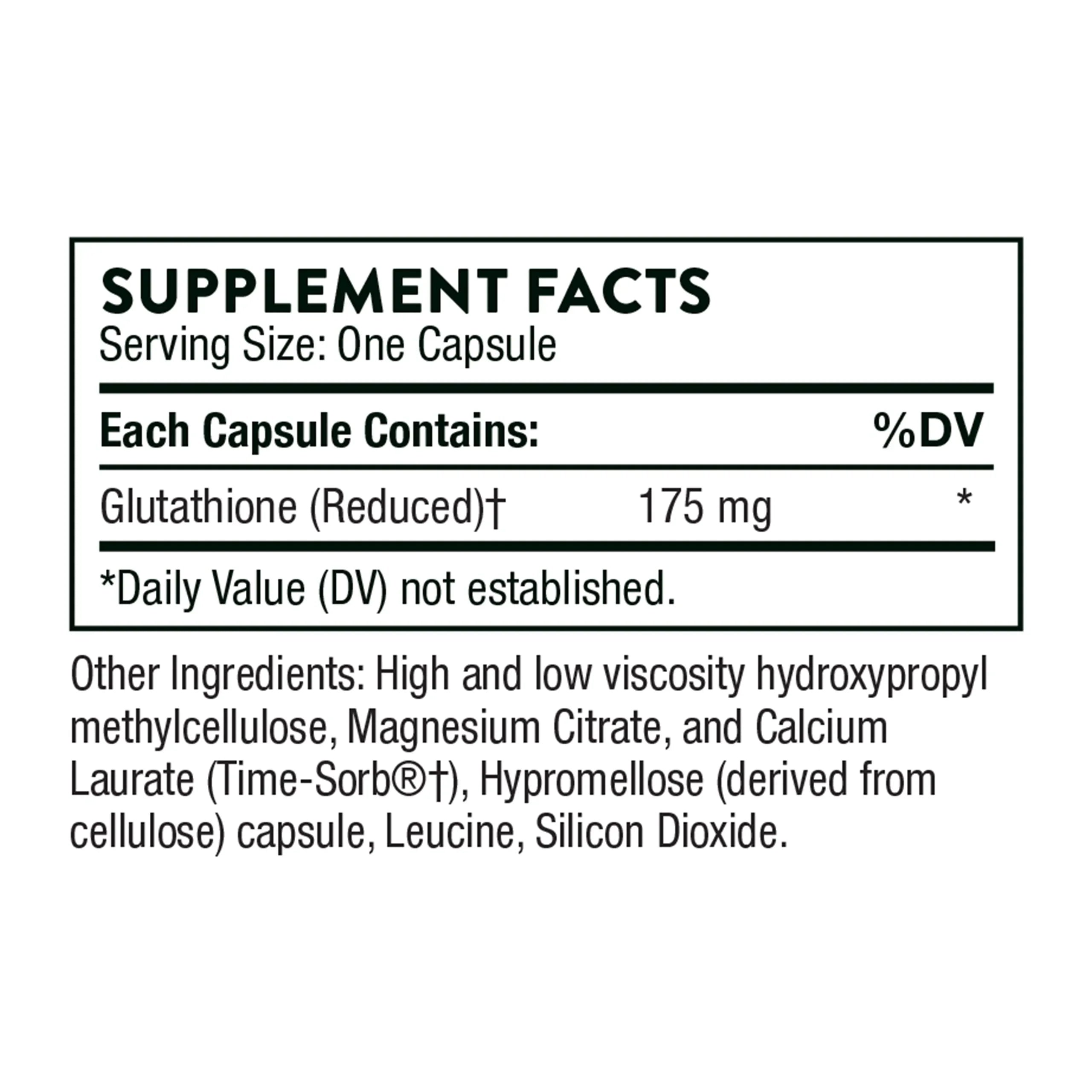 Thorne Glutathione-SR, Sustained-Release Glutathione for Antioxidant Support, 60 Capsules
