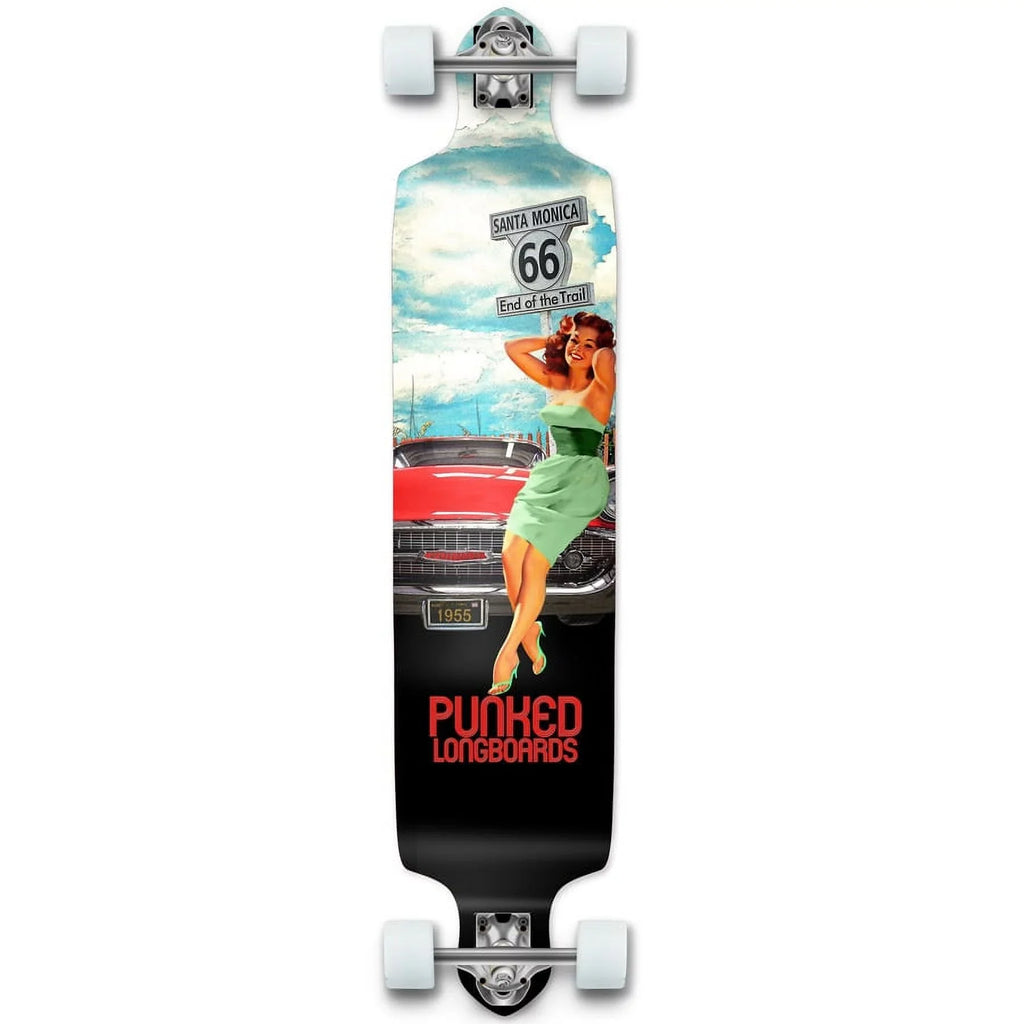 Yocaher Drop Down Longboard Complete Cruiser 41.25" x 10" w/Premium Grip Tape, Aluminum Alloy Truck, 71mm Longboard Wheels, and ABEC -9 Bearings - RTE-66