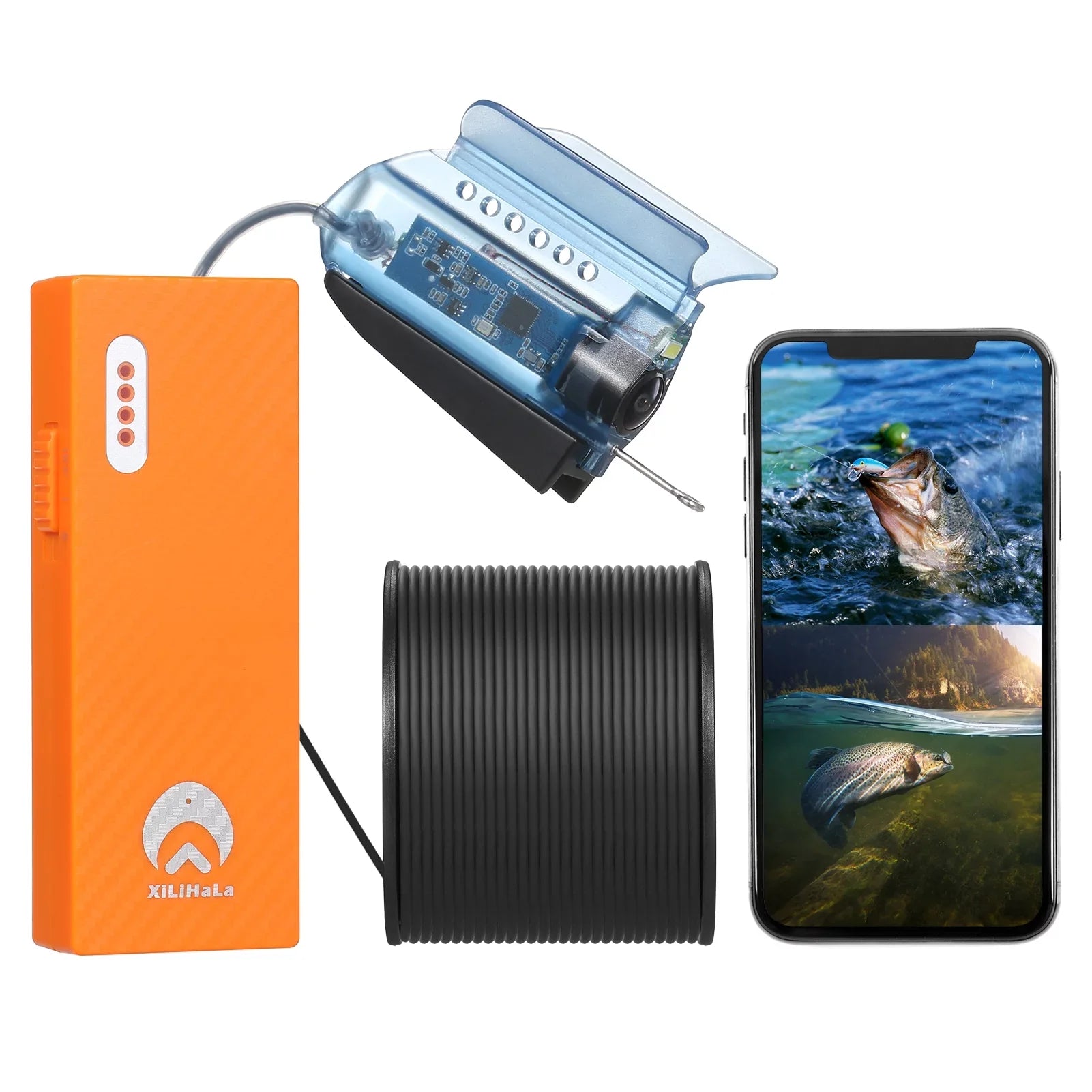 Gofishup 1080P Underwater Fishing Camera Fish Finder with APP Control, Live Video for Ice Lake Sea Craft Kayak Fishing