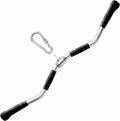 Yes4All Wide Grip LAT Pull Down Bar Attachments with Rubber Handles/Curl LAT Pulldown Attachment for Gym Equipment, Press Down Bar/Cable Attachment Rubber Handgrips