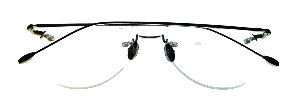 John Varvatos Rimless Round Mens Silver Metal Eyewear Frame V170. 53mm