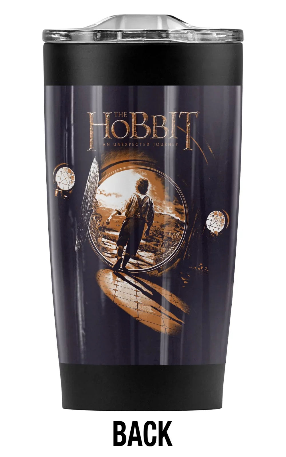 The Hobbit/Hole Bilbo Stainless Steel Tumbler 20 oz Coffee Travel Mug/Cup, Vacuum Insulated & Double Wall with Leakproof Sliding Lid | Top-notch for Hot Drinks and Cold Beverages