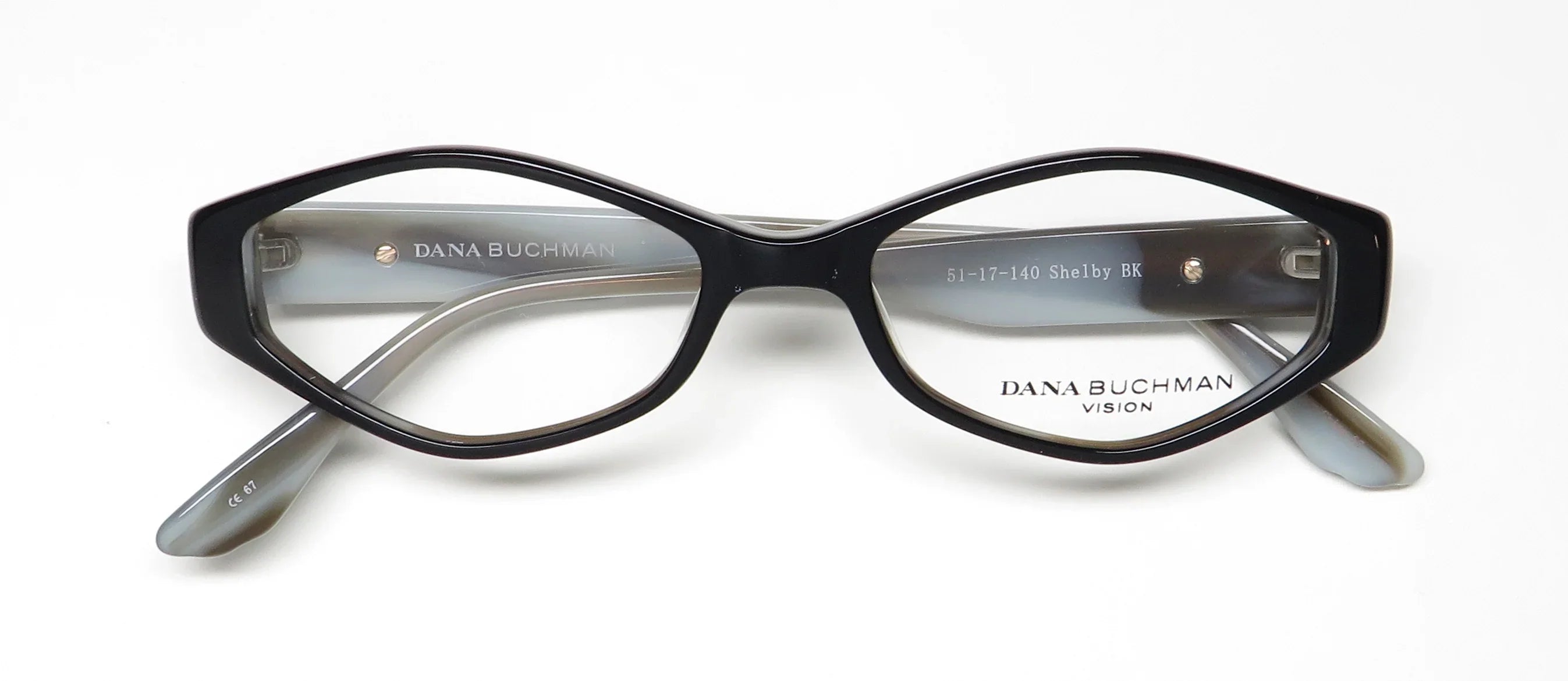 DANA BUCHMAN Eyeglasses SHELBY Black Ivory 51MM