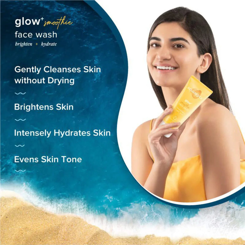 Aqualogica Glow+ Smoothie Face Wash for Deep Cleansing Skin Brightening with Vitamin C Papaya | 100 g