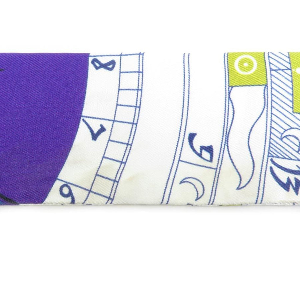 Pre-Owned HERMES Scarf Muffler Twilly Silk Purple/Multicolor Women's (Good)