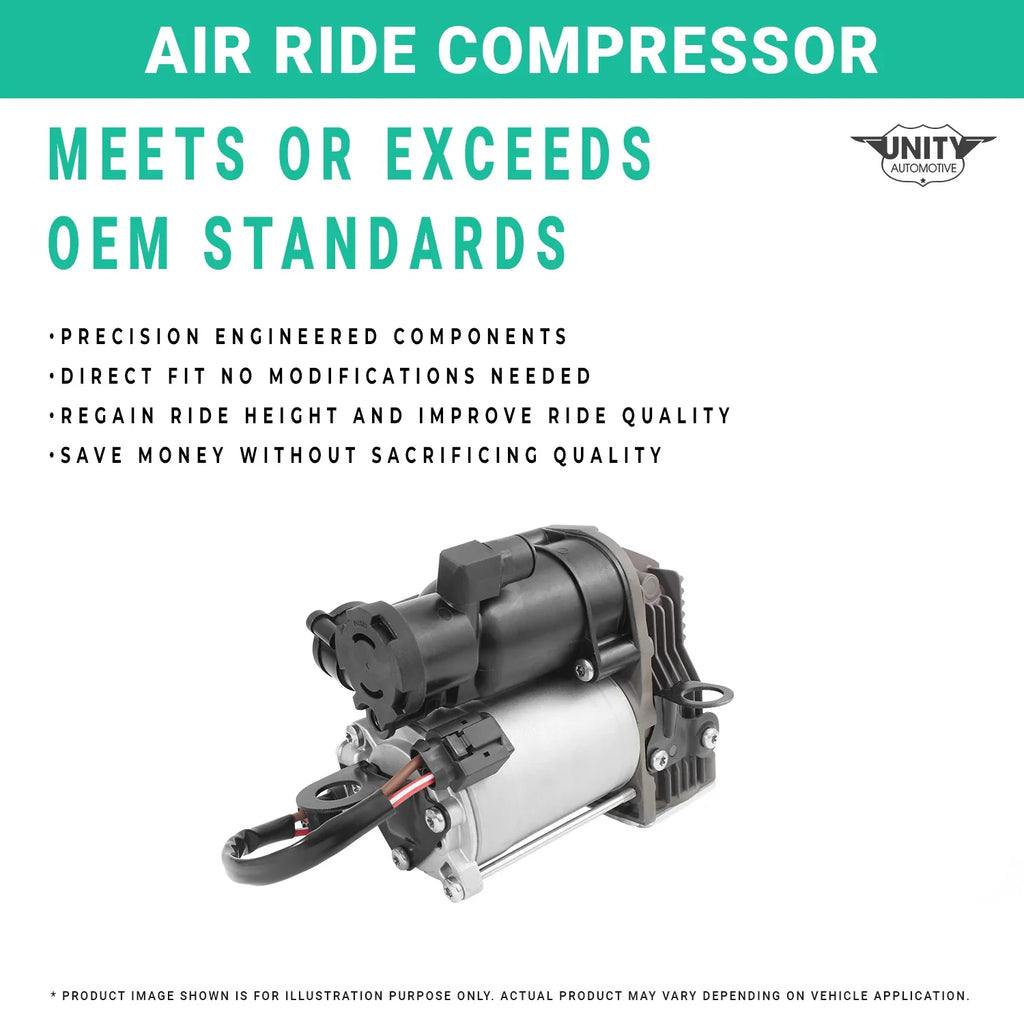 Unity Automotive Air Suspension Compressor with Full Cage Fits 2003-2005 Land Rover Range Rover, 20-072000-C