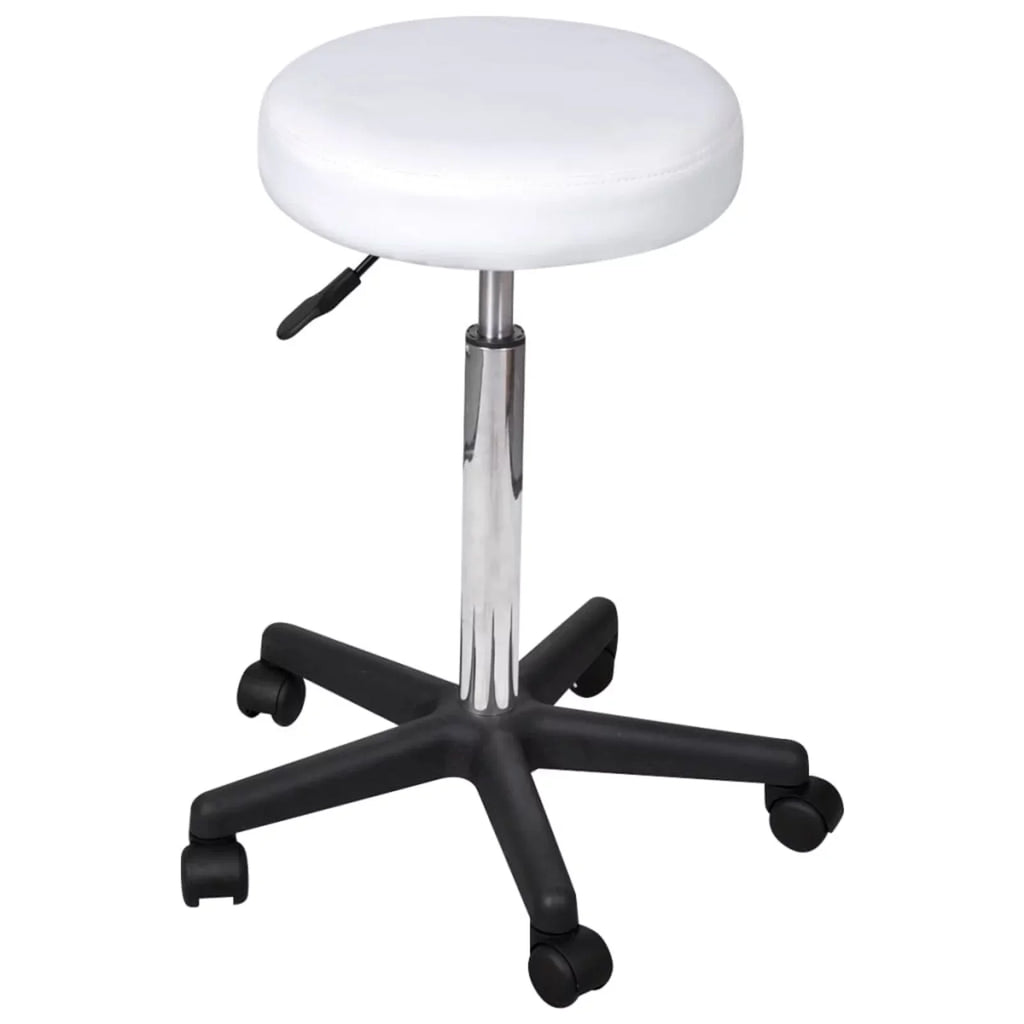 Suzicca Office Stool White Faux Leather