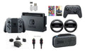 Nintendo Switch 32GB Console Gray Joy-con Bundle:Mario Kart 8 Deluxe and Deluxe Travel Case,The Legend of Zelda:Breath of the Wild,Pro Controller,Joy-Con Wheel (Set of 2)
