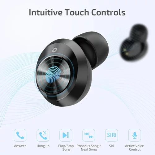Wireless Earphones TWS True Stereo Earbuds Headphones w Mic Charging Case P2P for Samsung Galaxy A21 A20 A13 5G A12 5G A11 A10s A10e A03s A02s A01 - Sonim XP8 XP3 - Sony Xperia 1