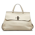 Pre-Owned Authenticated Gucci Bamboo Daily Calf Leather Brown Satchel Unisex (Good)