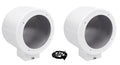 2) Rockville MAC525W 5.25" 360° Swivel White Aluminum Surface Mount Speaker Pods