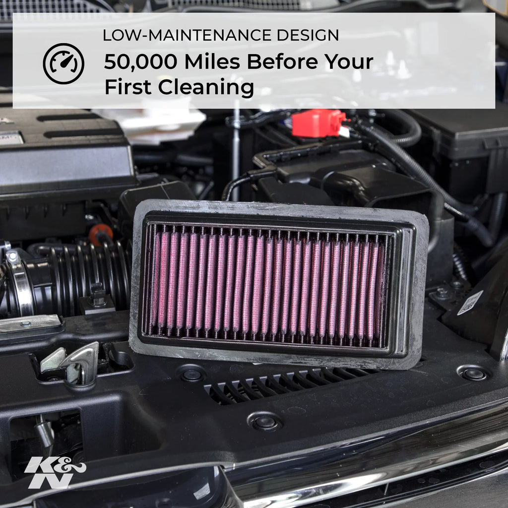 K&N Engine Air Filter: High Performance, Premium, Washable, Replacement Filter: 2012-2019 Nissan/Infiniti V8 5.6 L (Armada, Patrol, QX80, QX56), 33-2456
