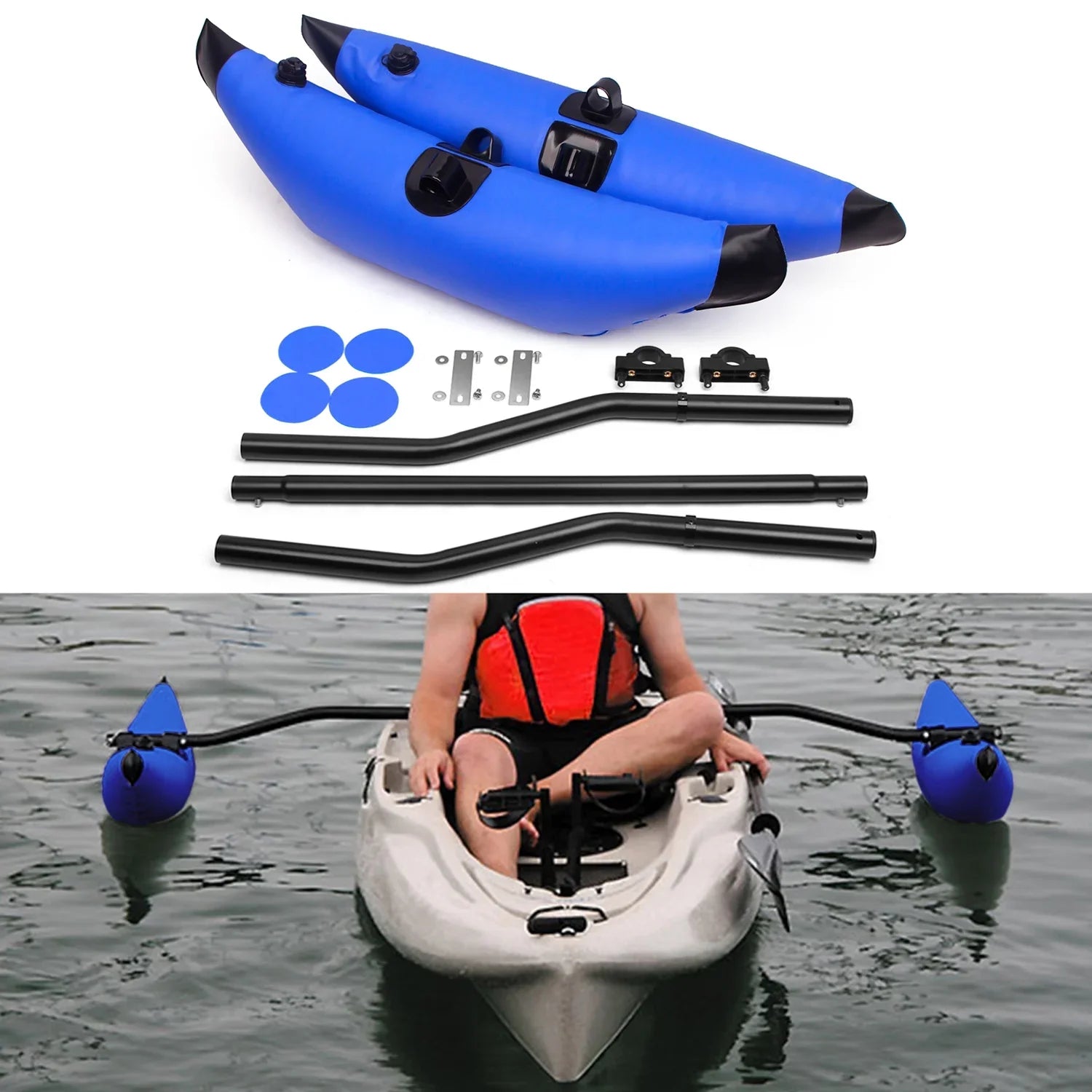Spirastell Kayak Craft Float Stabilizer Float With Sidekick With Sidekick Arms Rod Vessel Float Sidekick Arms Rod Pvc Inflatable Float With Float Stabilizer Kit Tuyya Zdhf Eryue Qisuo Huiop