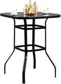 Lilac Long-lasting & Solid Glass Bar Table For Deck Or Porch