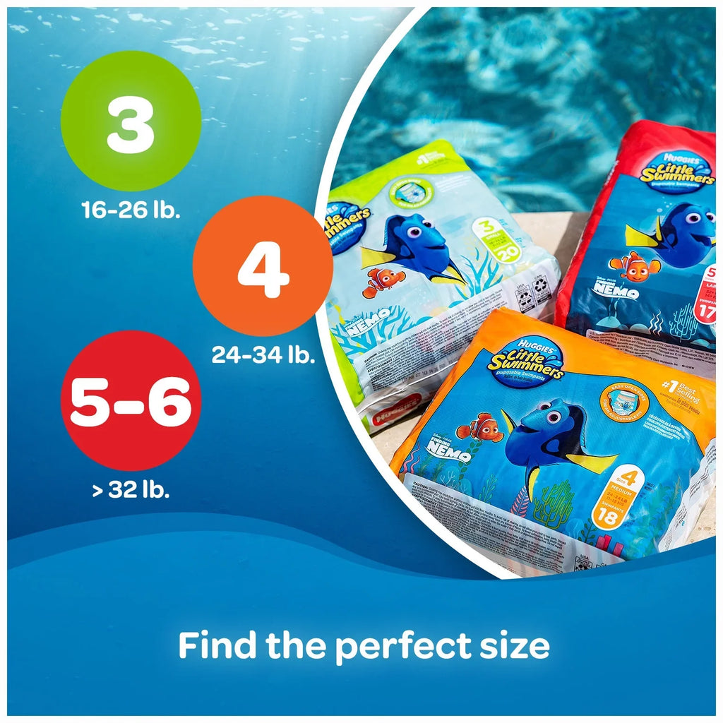 Huggies Little Swimmers Swim Diapers, Size 3 Small, 40 Ct