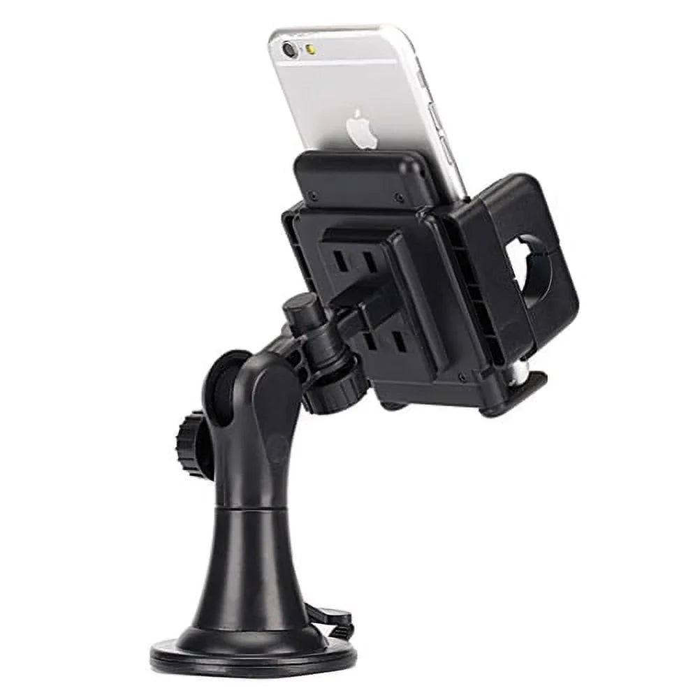 USB Cable w Car Mount, Retractable Type-C Charger, Dash Windshield Holder N2Z for Samsung Galaxy A9 A50 A20 A10e - Sonim XP8 XP3 - Sony Xperia 5 10 Plus 1 - Xiaomi Redmi Note 7, Mi Mix 2 9T 9