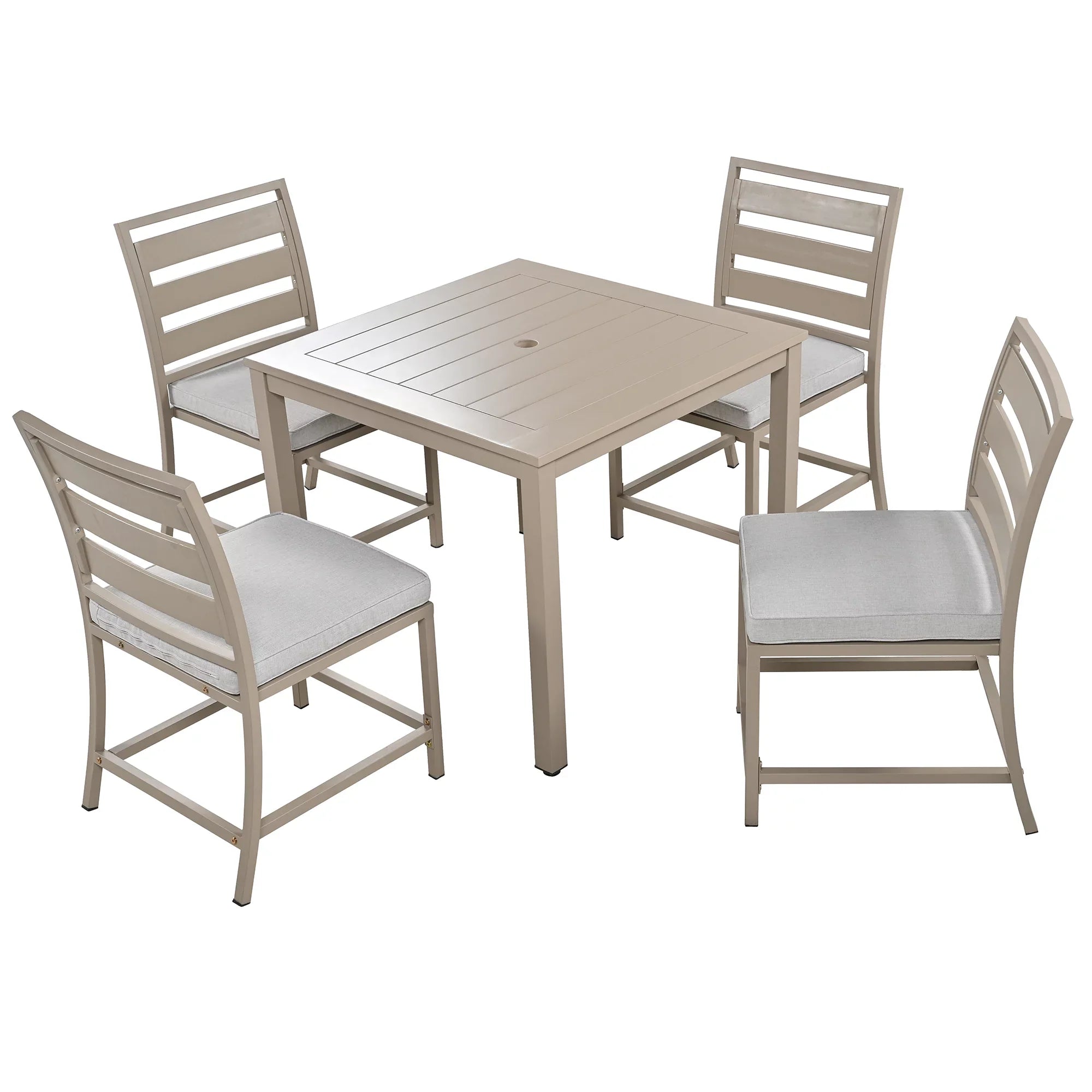 Outdoor four-person dining table and chairs are suitable for courtyards, balconies, lawns