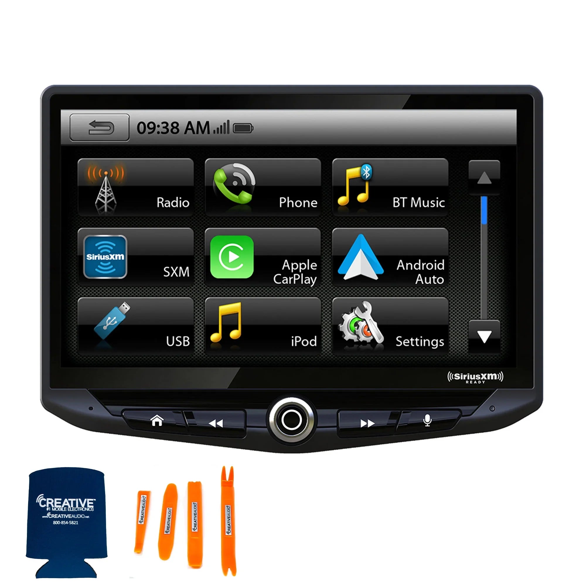 Stinger Heigh10 10" In-dash Infotainment System Fitting with Apple CarPlay & Android Auto, Includes Navigation Card & Installation Kit Matching with 14-18 GM Trucks