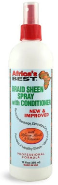 Africa Best Braid Sheen Spray with Conditioner, 12 oz (Pack of 3)