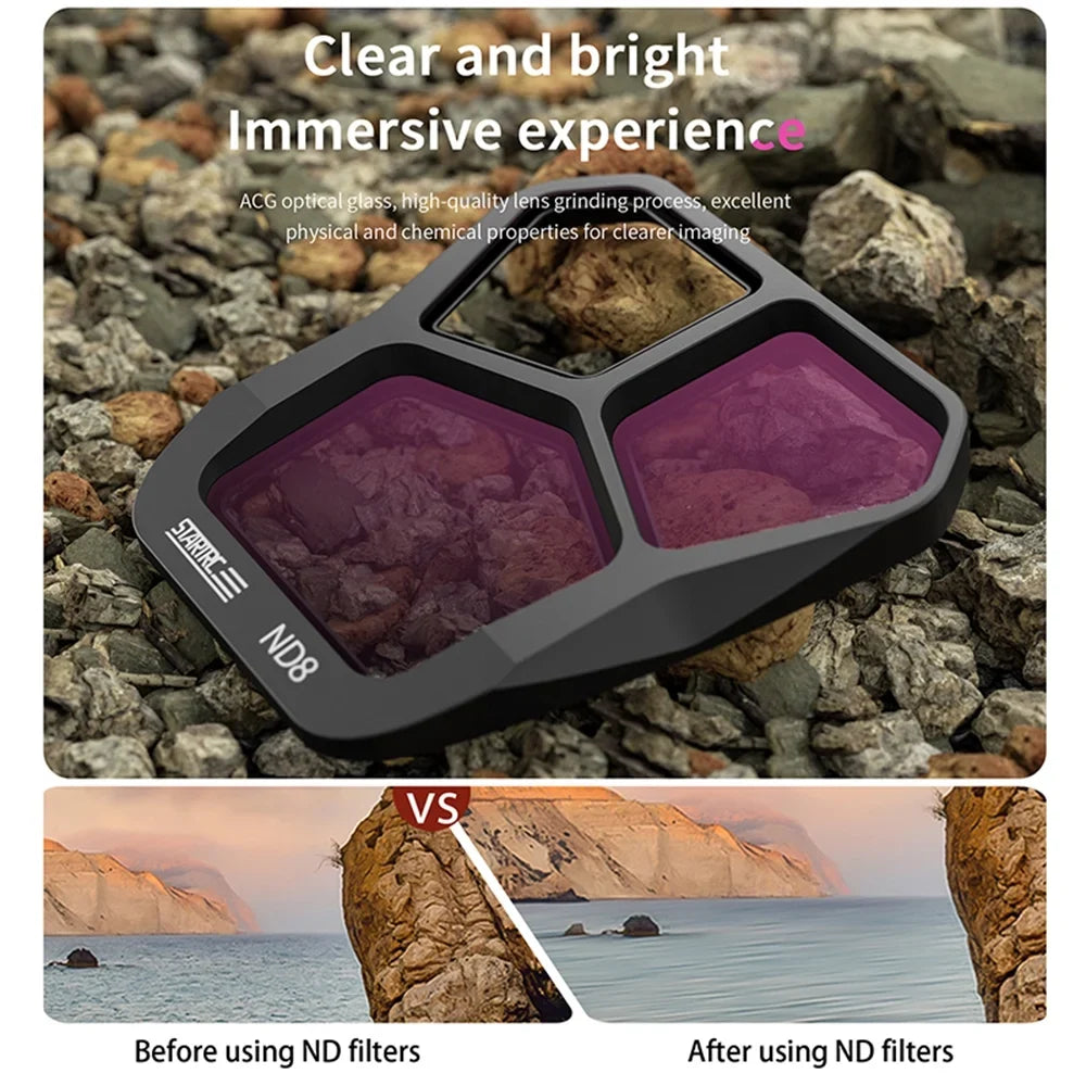STARTRC Light Suitable With Lens Filter Aluminum Nd8/nd16/nd32/nd64 LensFilters Nd8/nd16/nd32/nd64 With Mavic 3 Waterproof Strong Fitting Aluminum Material Optical SS