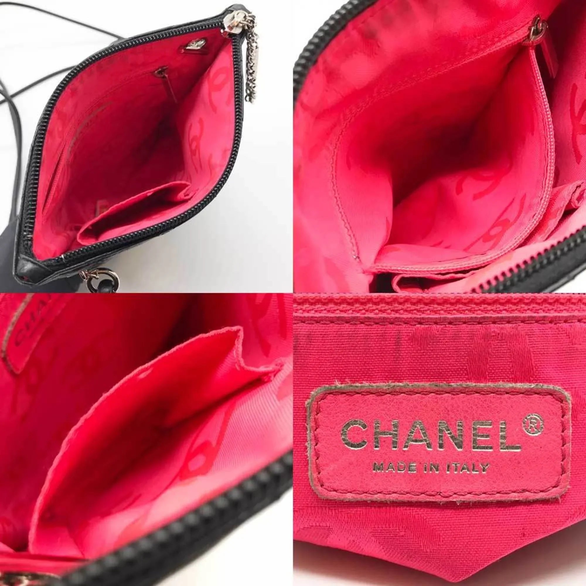 Pre-Owned CHANEL Cambon Line Shoulder Bag Leather Black 100s (Fair)