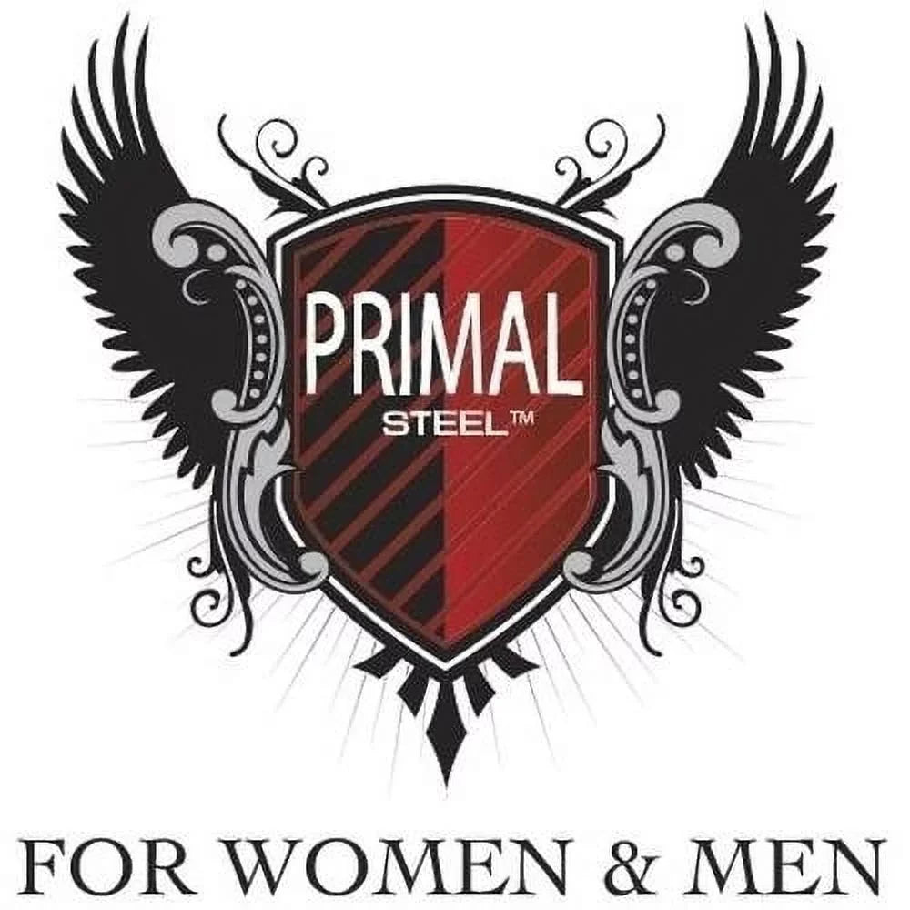 Primal Steel Stainless Steel Rose IP Plated Hearts Cuff Bangle