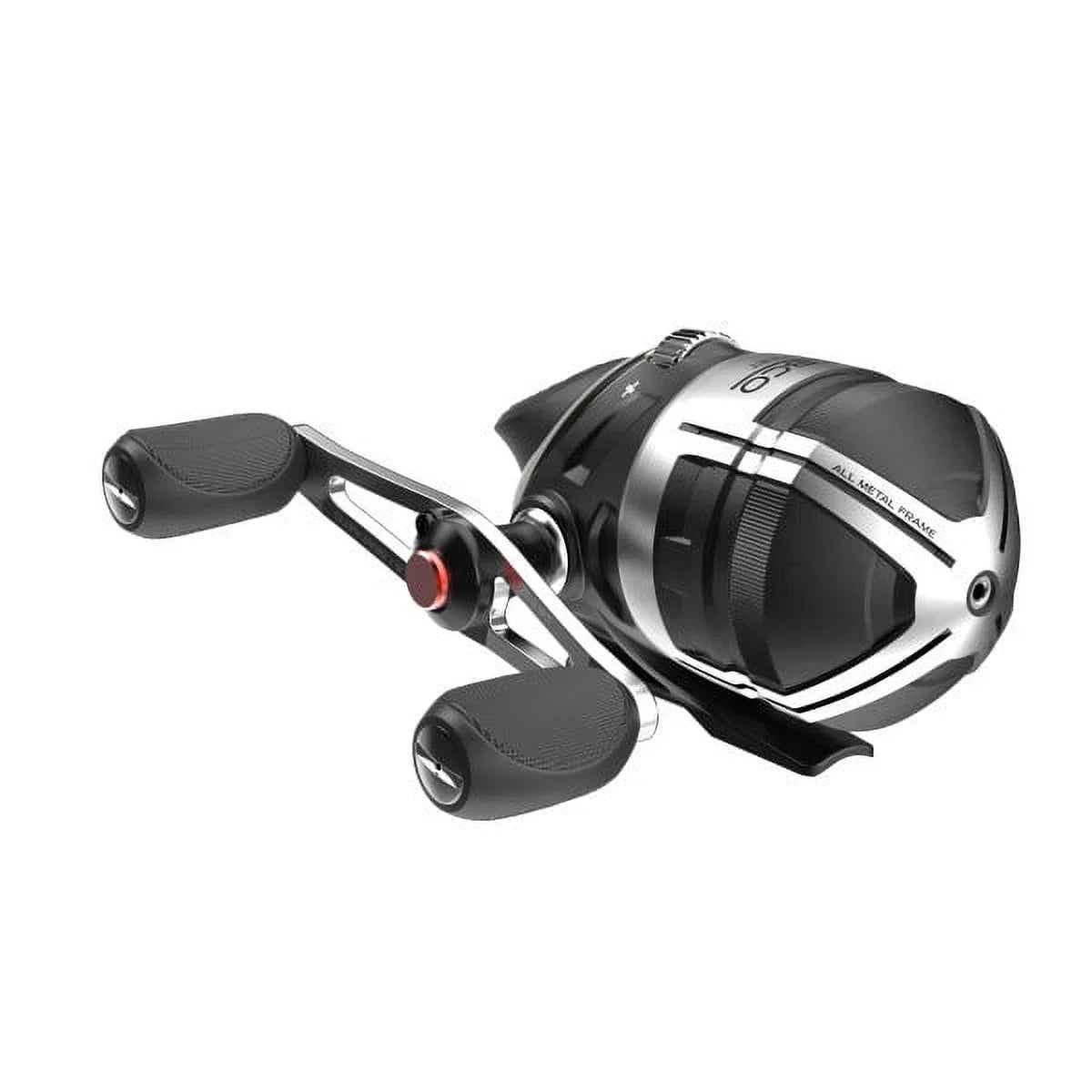 Zebco Bullet Spincast Fishing Reel, Size 20 Reel, Fast 28.9 Inches Per Turn, 5.8:1 Gear Ratio, Strong All-Metal Construction, Solid-Brass Pinion Gear, Pre-spooled with 6 lb Zebco Fishing Line, Black