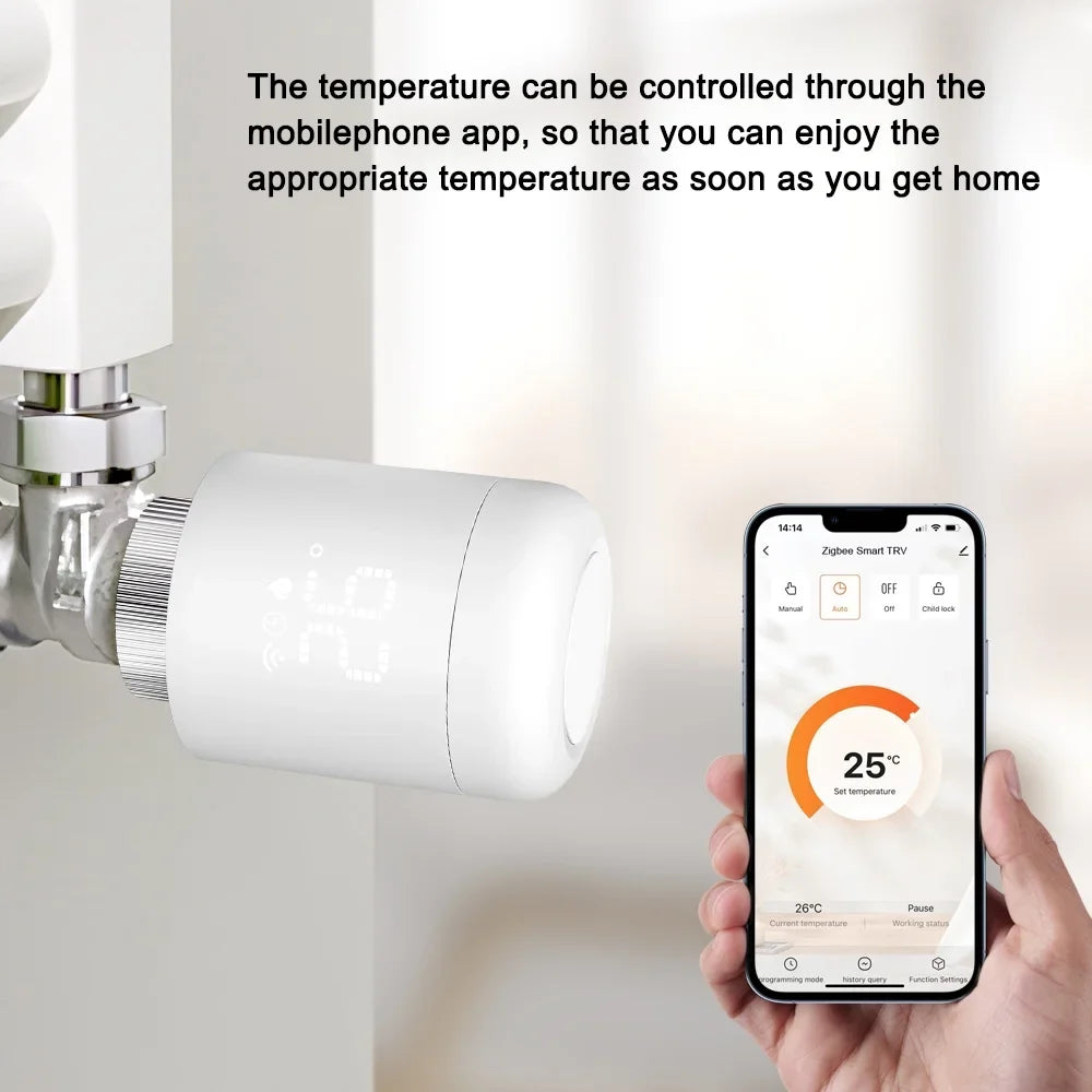 Pinnaco Intelligent Wireless Thermostat for Home Heating Control - Matching with Mobilephone App, Thermostatic Radiator Valves