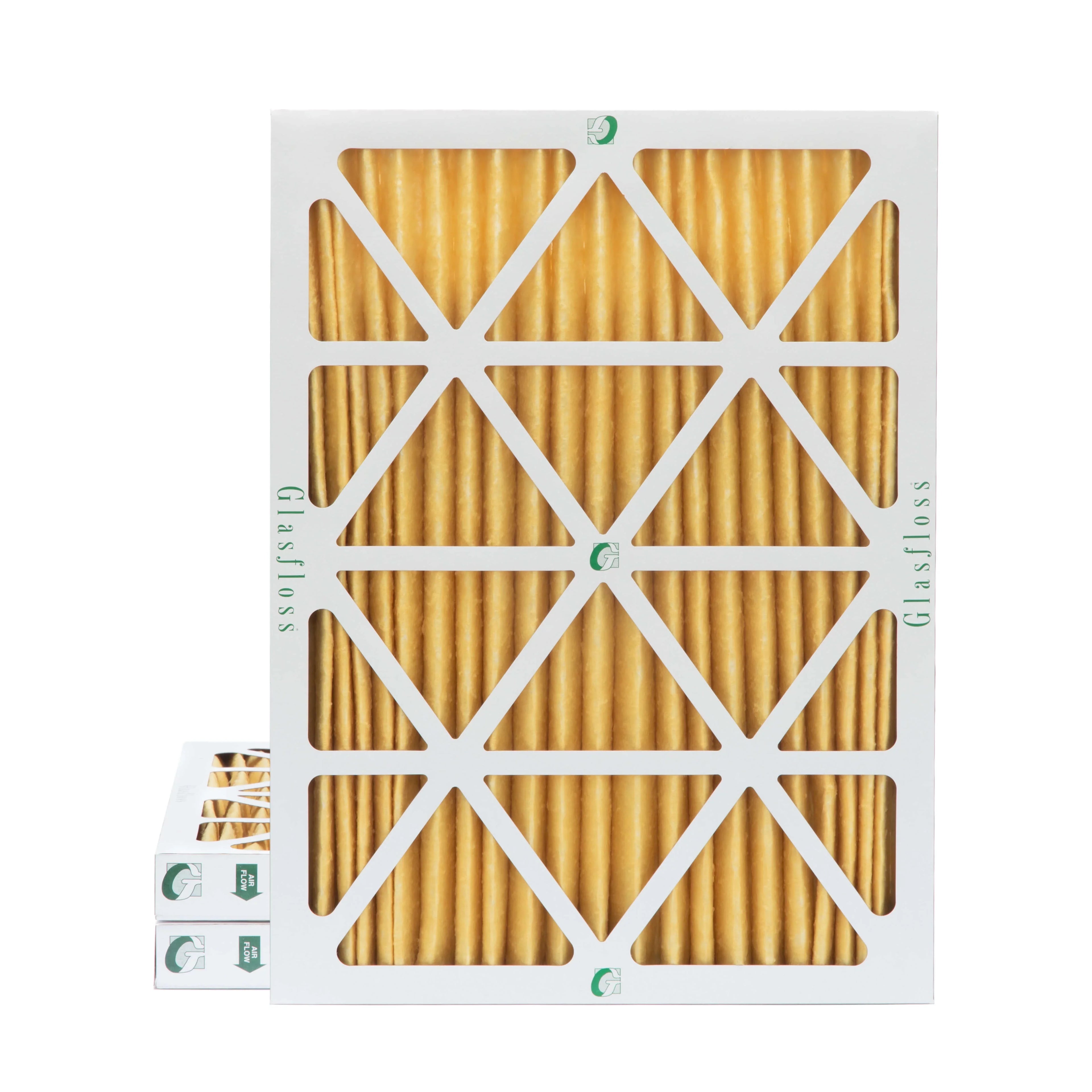 3 Pack of 15x20x2 MERV 11 Pleated 2" Inch Air Filters by Glasfloss. Actual Size: 14-1/2 x 19-1/2 x 1-3/4