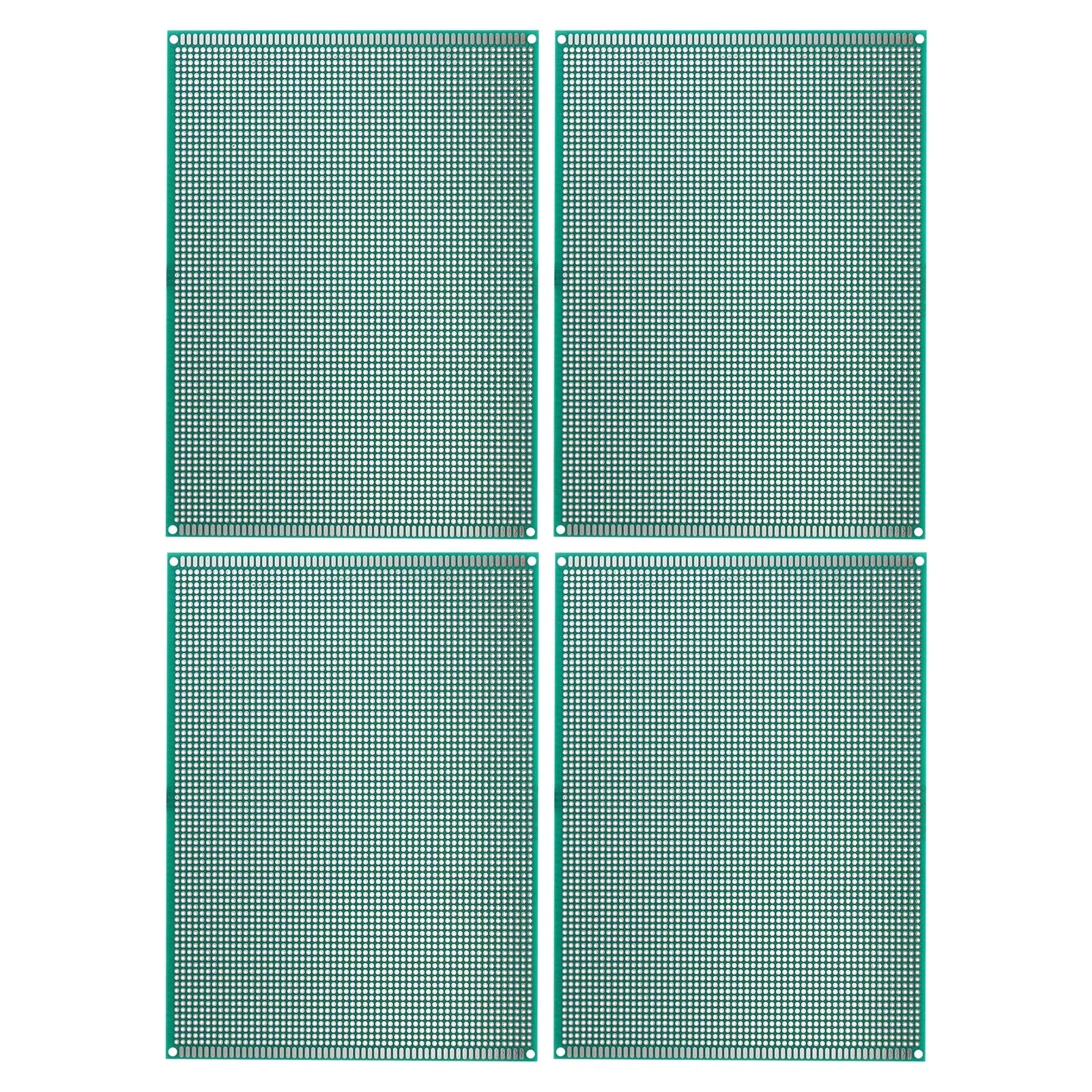 Uxcell 7.9" x 5.9" Double Sided PCB Board, 4 Pcs, Green