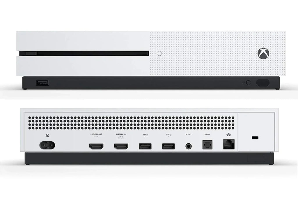 Microsoft Xbox One X 1TB, 4K Ultra HD White Console Only with Headset BOLT AXTION Bundle Like New