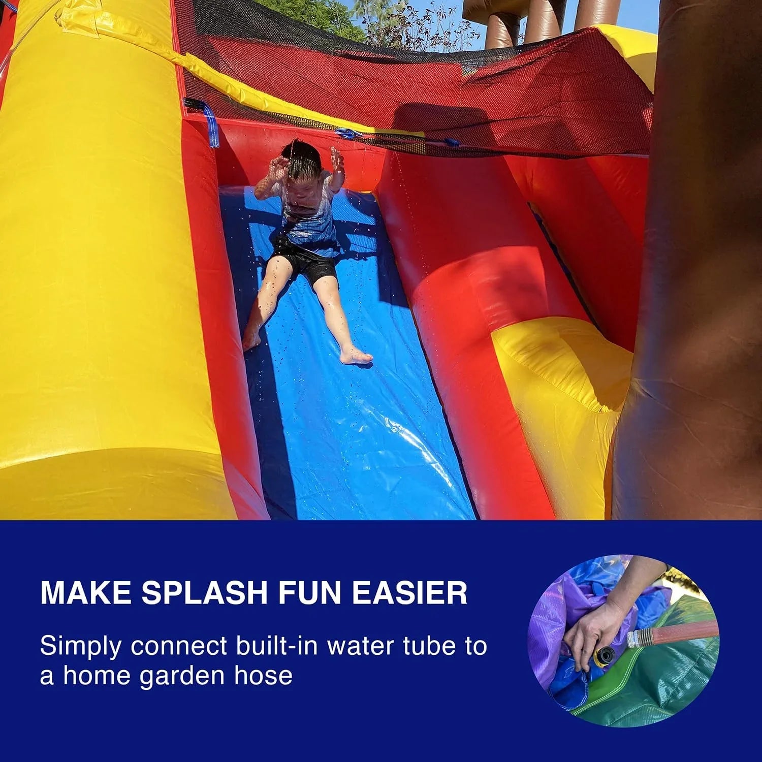 JumpOrange Pirate Ship Commercial Grade Bounce House Water Slide for Kids and Adults (with Blower)