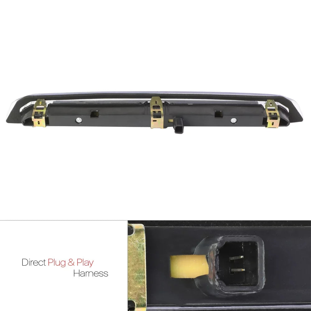 For 2013 to 2018 Ford Escape Rear LED 3rd Third Brake Light Tail Stop Lamp Black Housing Smoked Lens 14 15 16 17