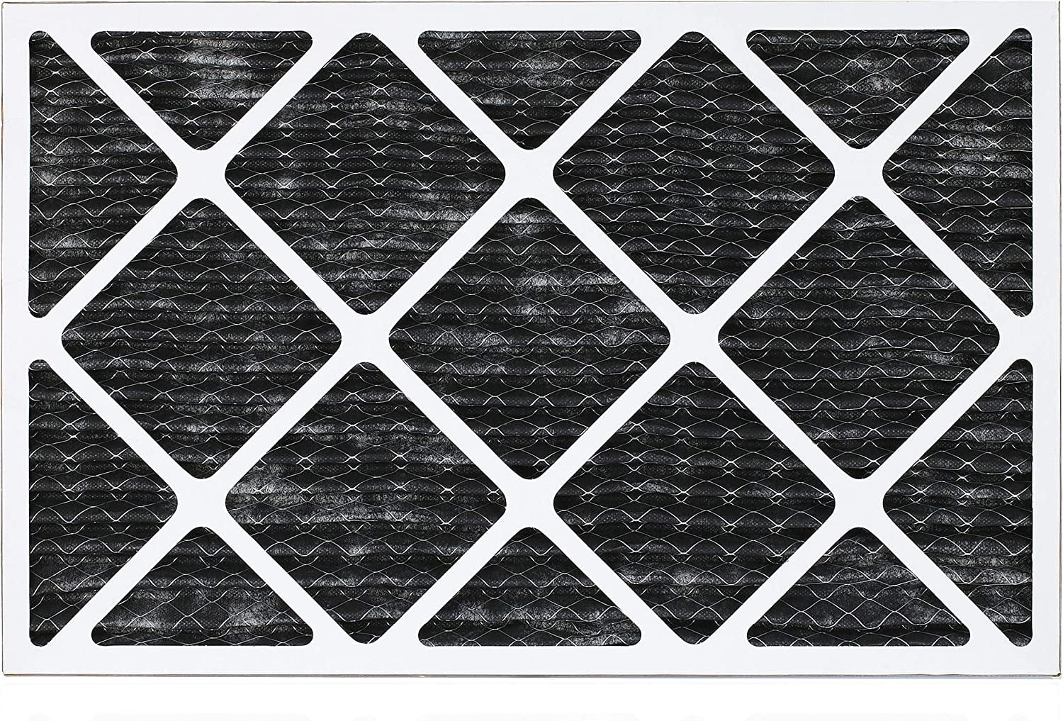 Filterbuy 10x24x1 MERV 8 Odor Eliminator Pleated HVAC AC Furnace Air Filters with Activated Carbon (1-Pack)